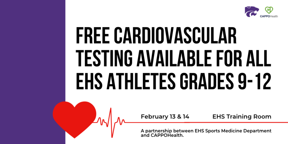 free cardiovascular testing available for all ehs athletes