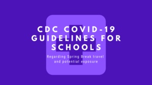 CDC COVID-19 Guidelines for Schools