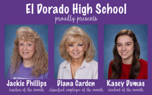 EHS Announces Teacher, Classified Employee, and Student of the Month