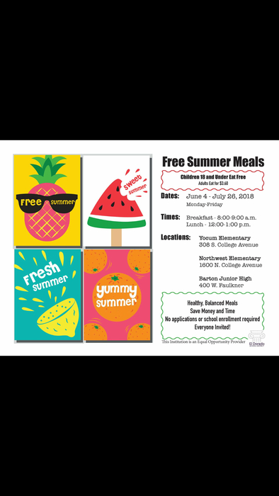 Free summer meals!!