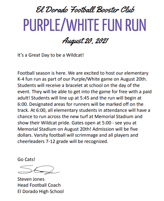 purple/white fun run