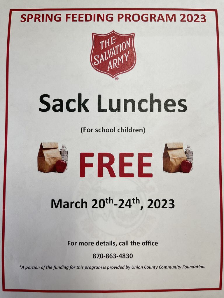 salvation army spring break lunches