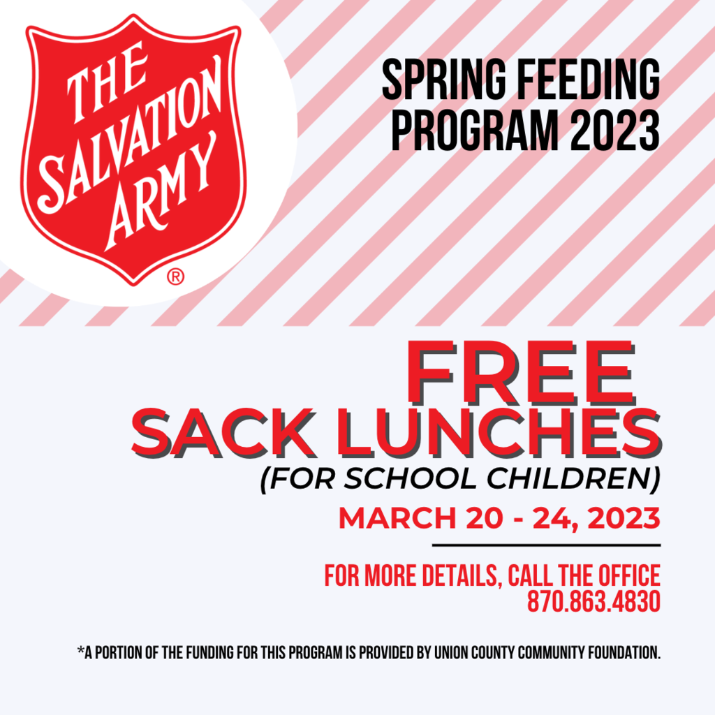 salvation army provides free sack lunches during spring break