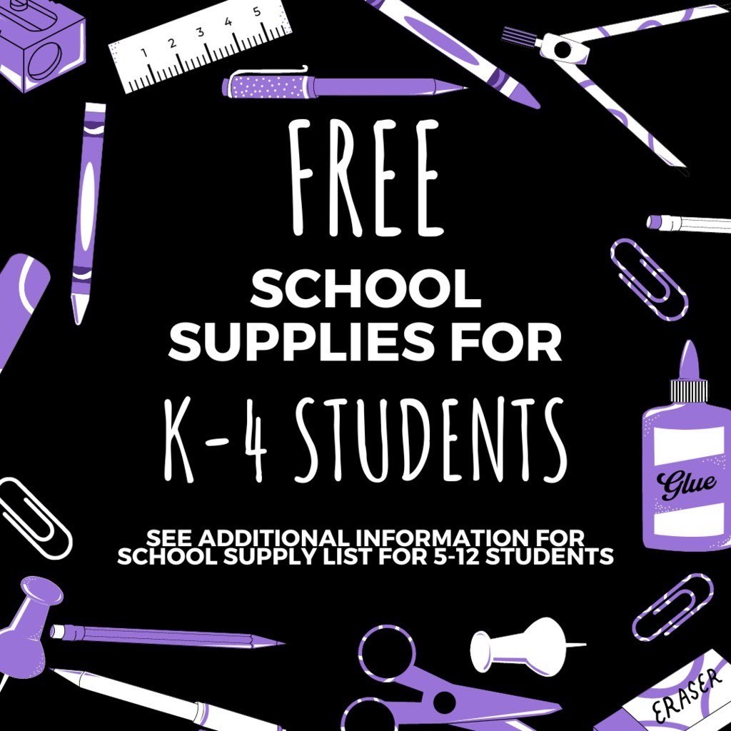Free School Supplies for K-4 Students